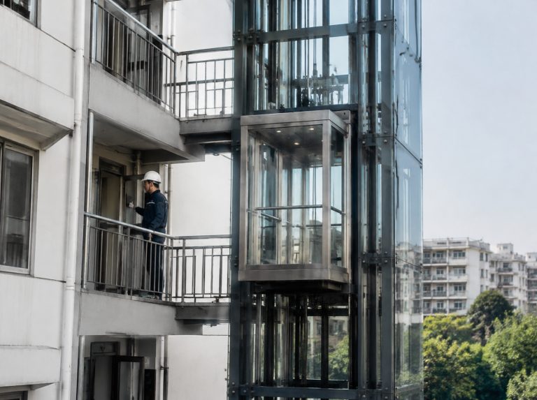 临沧旧楼加建观光电梯
